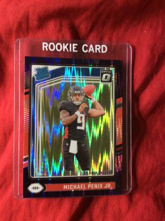 Michael Penix Jr (Rookie) Laser Optic Parallel card 1