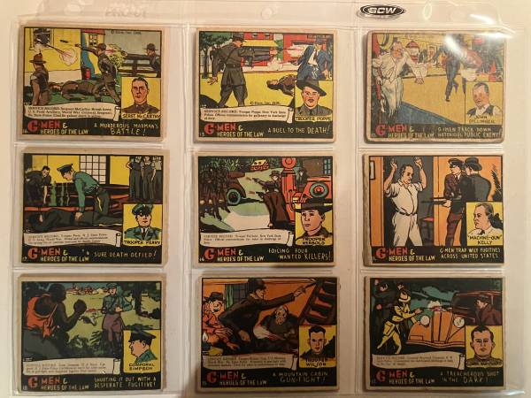 G MEN & HEROES of THE LAW by GUM Inc 1936 - $795 (Richboro)63442981318531122