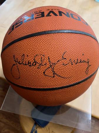 Dr. J, Julius Erving Autographed ball 1