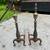 Pair 20” Estate Solid Brass Footed Fireplace Andirons Fire Dogs Urn 1 thumbnail