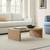 West Elm Baldwin Leather & Oak Coffee Table 2 thumbnail