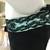 Vintage 1940's-1950's Black Chiffon & Aqua Blue Evening Gown - Size M 8 thumbnail