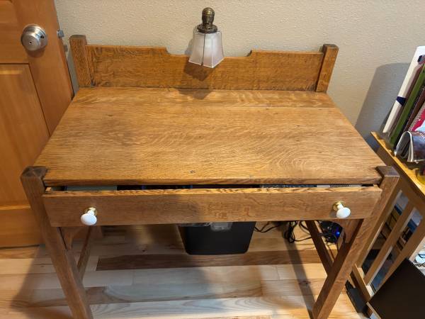 Antique Mission style writing desk 1