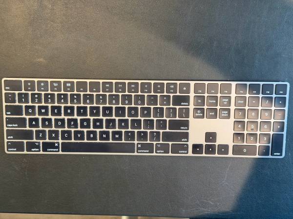 Black Apple wireless full size keyboard 1