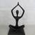 Zen Yoga Black Cast Metal Sculpture 14 1/2" Tall 1 thumbnail