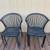 Wrought iron patio table and six stackable chairs with matching bench 5 thumbnail