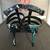 CHARLES DAVID AQUA BLACK SNAKE STRAPPY HEELS Sz 8.5 4 thumbnail