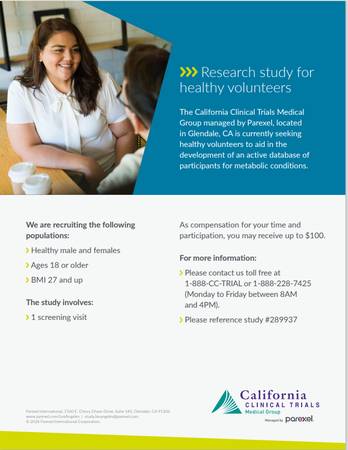 Paid Research for Healthy Volunteers 1
