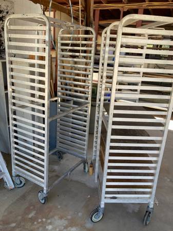 2 used  bakery carts 1