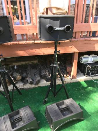 Bose 802 Speakers, Equalizer , Covers, and Stands 1