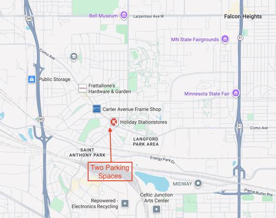 - Outdoor parking space a 10 minute walk from UMN St. Paul campus 1