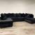 Plush black double chaise sectional throw pillows - new 1 thumbnail