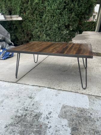 Cost Plus World Market Rectangular Wood Hairpin Coffee Table 1