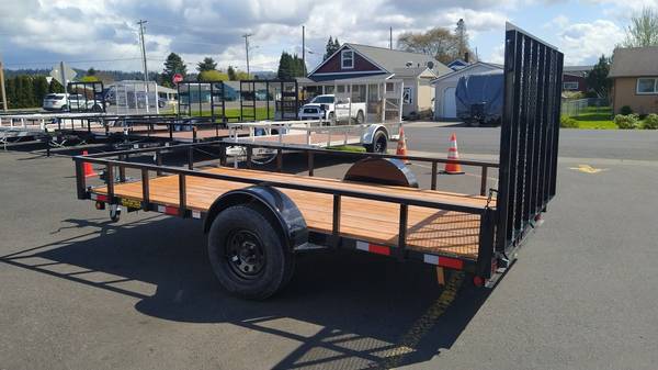 New 6x12 Deluxe Utility Trailer With Ramp Gate 1