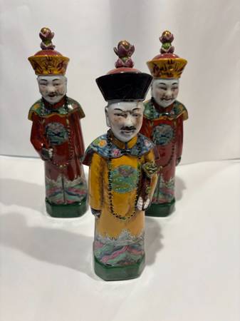 Three Ceramic Chinese Statues 1