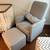 Swivel Rocking Chair and Ottoman - Grey - Like New 2 thumbnail