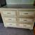 Blonde Wood Cabinet with Marble Top and 3 Drawers and One Door 1 thumbnail