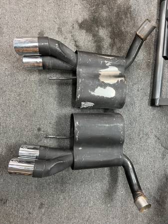 BRABUS EXHAUST = MERCEDES AMG R230 sl500 / SL55 / SL 500 mufflers quad 1