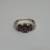 10K Yellow Gold Garnet & Diamond Ring (Diamond 0.08 CTW) (Size 7 1/4) 2 thumbnail