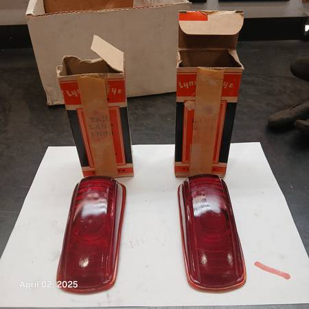 1941 Plymouth Original Glass Tail Light Lens 1