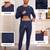New Men's Thermal Base Layer Underwear Top Bottom Set Medium Blue 5 thumbnail