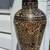 Vintage Black Lacquered Brass Etched Vase 13 thumbnail