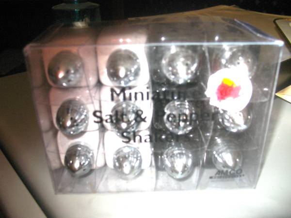 Miniature Salt and Pepper Shakers 12 pack by Crate and Barrel 1