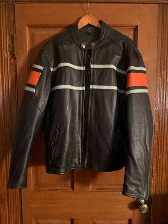 Leather motorcycle jacket XL 1