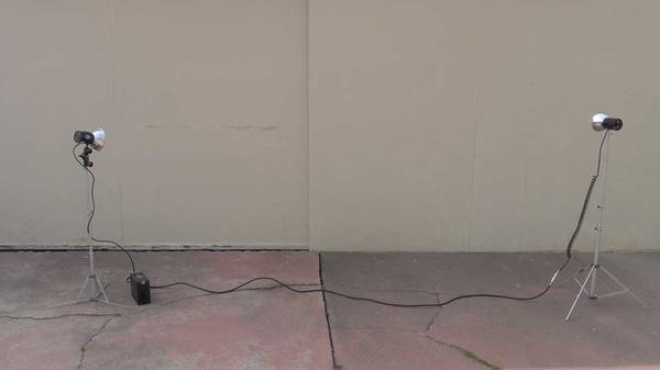 Portable battery operated studio type flash (2) sets 1