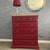 Refinished Pine/Burgundy Chest Of Drawers 2 thumbnail