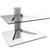 WALI WALL MOUNT 2 SHELF SMOKED TINT BLACK GLASS CS202 NEW IN BOX 2 thumbnail