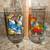 Lot Of 2 Vintage Smurf Glasses, Handy Smurf & Lazy 2 thumbnail