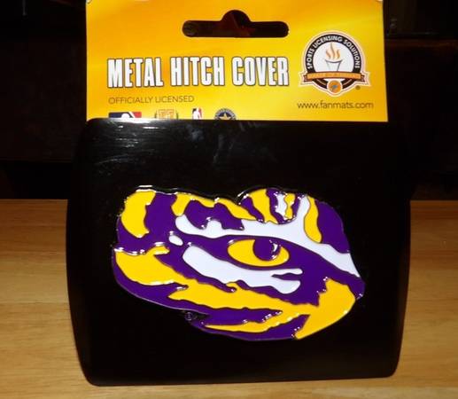 NEW LSU FANMATS METAL HITCH COVER (paid $29 + tax) 1