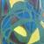 Signed original Margaret Held acrylic "Painted Glass Window" A7 3 thumbnail