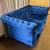 2020 Ember Interiors Aaniya Velvet Chesterfield Loveseat Sofa, Navy Blue. Free t 2 thumbnail