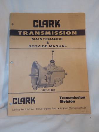 Clark Transmission Manual 390-V series 1