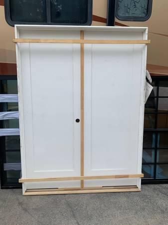 one panel shaker prehung double door 5’ x 6’ 8” 1
