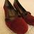 Franco Sarto heels red velvet 7 1/2 women's shoes 12 thumbnail