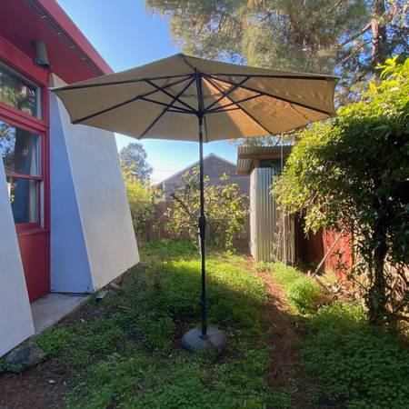 Treasure Garden 9-Foot Auto Tilt Market Umbrella with Stand 1
