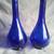Pair of Vintage Cobalt Blue Glass Acqua della Madonna Bottle Italy 1 thumbnail