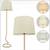 65" Arc Floor Lamp for Living Room,Rattan Boho Standing Light with 3 Color Tempe 1 thumbnail