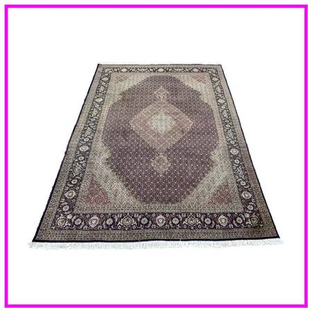 8ft 1in × 11ft 7in Tabriz Persian Wool Area Rug 1