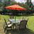Heavy Duty Patio Table with 6 Chairs & Umbrella 3 thumbnail