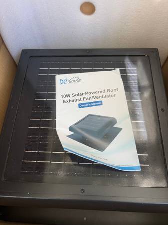 DC House 10W Solar Powered Roof Exhaust Fan/Ventilator 1