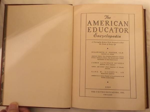 The American Educator Encyclopedias (1939) 1