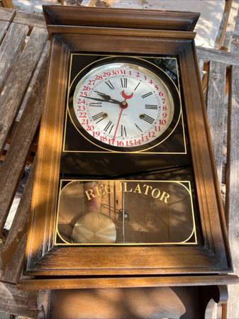 Elgin vintage regulator wall clock for repair or parts 1