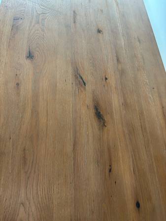 Crate + Barrel 90” Solid Wood Oak Terra Dining Table - Teak Finish - $1,050 (Novato)63471456150147123