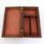 Carved Wooden Box with Brass Inlay & Divided Interior Compartments 7 thumbnail