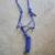 New Royal Blue Cowboy Knot Rope Halter with Beaded Nose Band and Lead 1 thumbnail