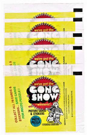 1977 Fleer The Gong Show Chuck Barris (2) Wax Pack Wrappers Nice Fun 1